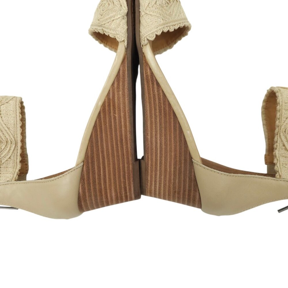 Lucky Brand Joshelle Wedge Heel Sandal Women 8.5 M Ankle Strap Zipper Back - Picture 11 of 15